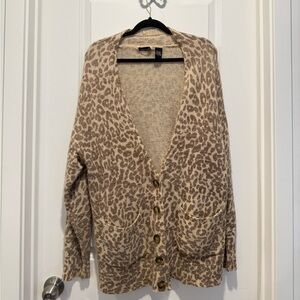 Moda International Tan Leopard Cardigan
